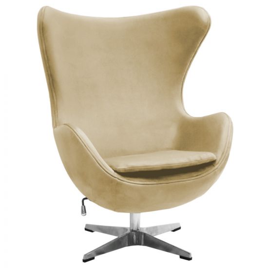 Кресло EGG STYLE CHAIR карамельный, искусственная замша