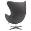 Кресло EGG STYLE CHAIR тёмно-серый, искусственная замша - 5