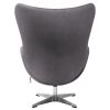 Кресло EGG STYLE CHAIR тёмно-серый, искусственная замша - 6