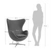 Кресло EGG STYLE CHAIR тёмно-серый, искусственная замша - 7
