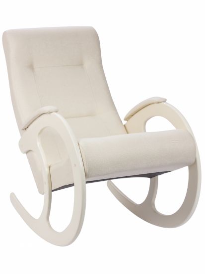Кресло-качалка Блюз, Модель 3 ткань Мальта 01, каркас молочный дуб