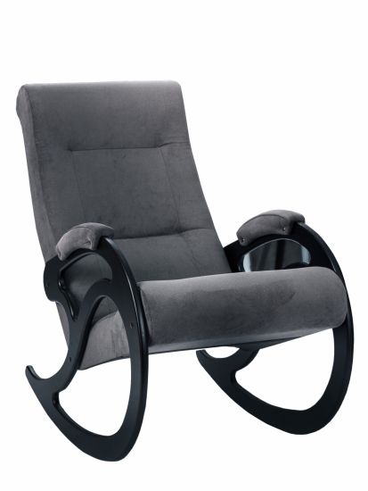 Кресло-качалка Диана, Модель 5 ткань Верона Антрацит Грэй, каркас венге