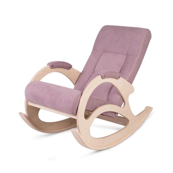 Кресло-качалка К-5 (беленый дуб - 08 - розовый)