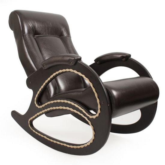 Кресло-качалка Комфорт (мод.4 -Or.Perlam-120-Венге) Темно-коричневый