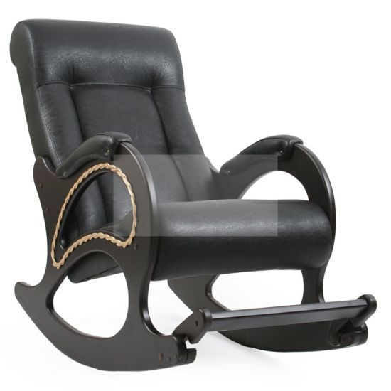 Кресло-качалка Комфорт (мод.44-Дунди-109-Венге) Черный