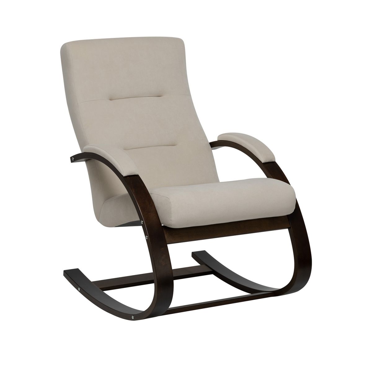 Кресло-качалка Leset Милано NEW, Орех текстура, Bingo 02 (бежевый)