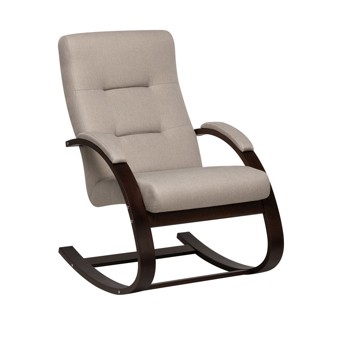 Кресло-качалка Leset Милано NEW, Орех текстура, Malmo 05 (бежевый)