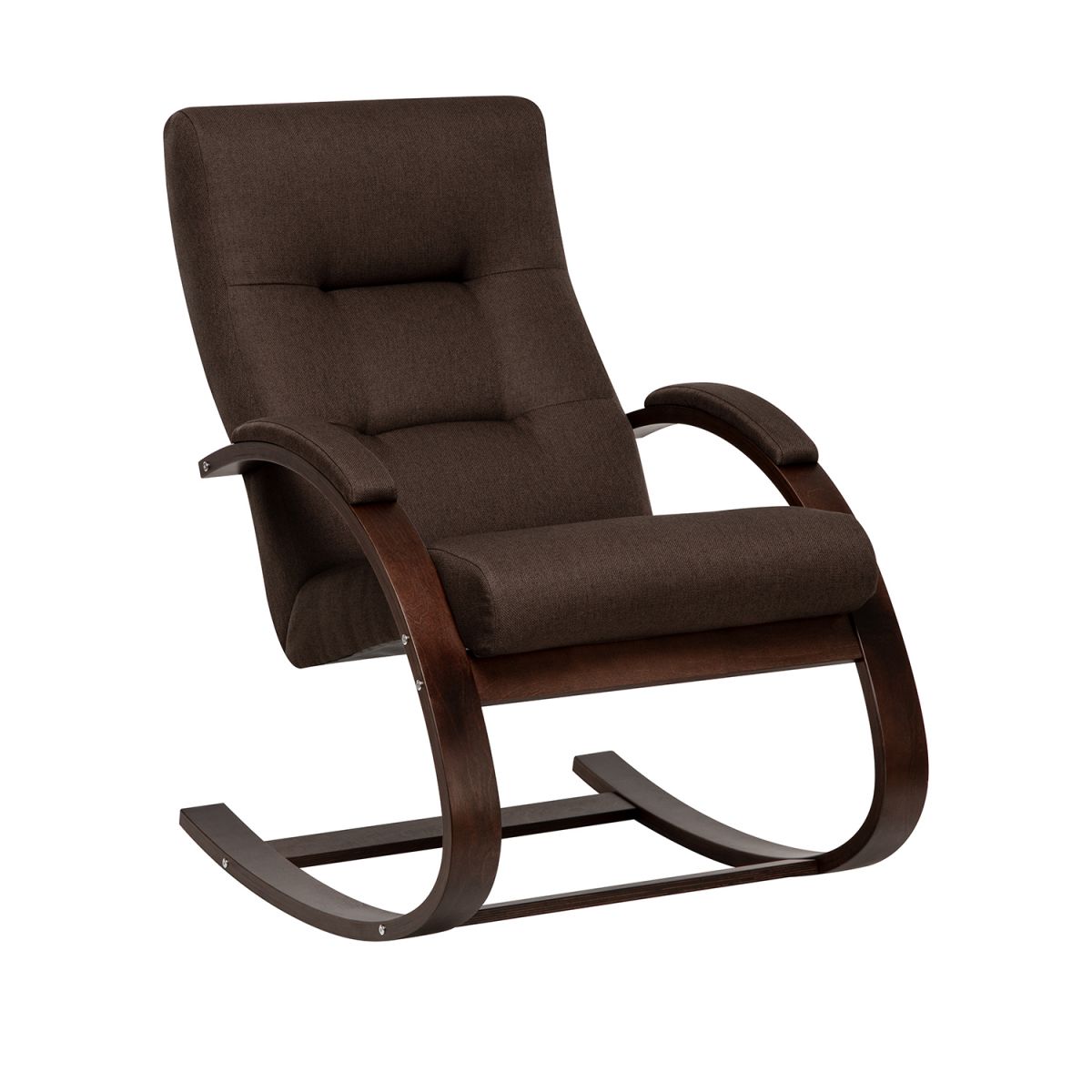 Кресло-качалка Leset Милано NEW, Орех текстура, Malmo 28 (коричневый)