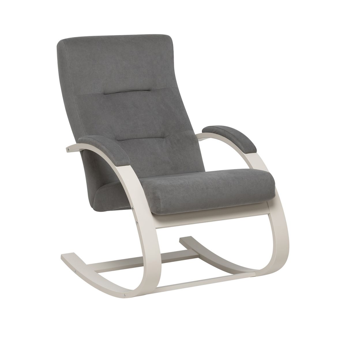 Кресло-качалка Leset Милано NEW, Слоновая кость, Bingo 20 (мышиный)