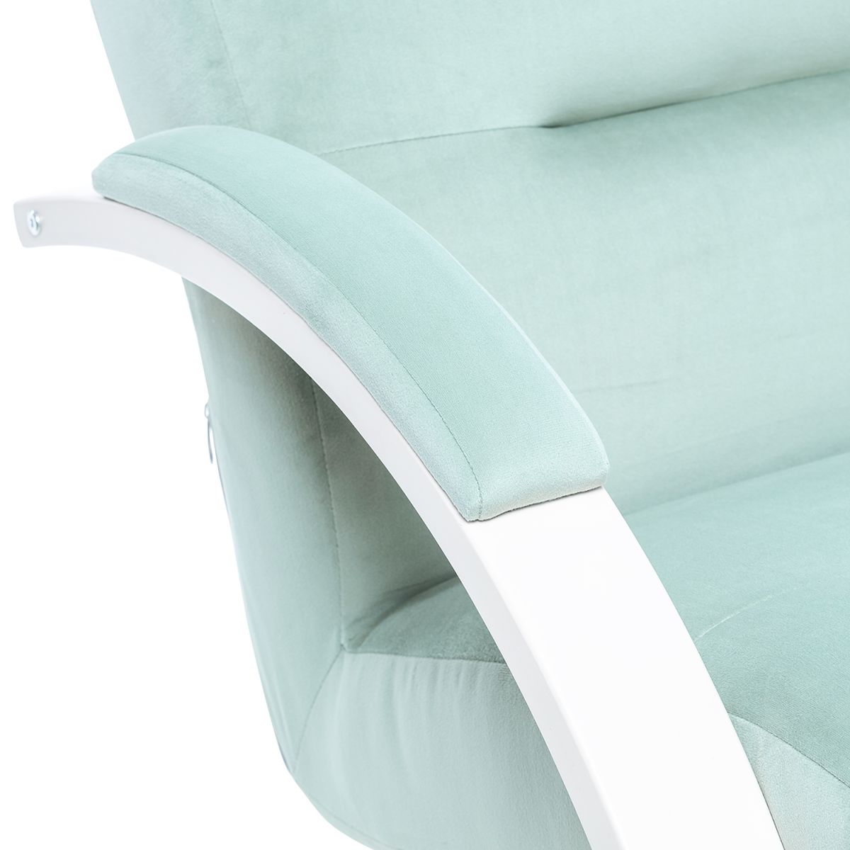 Кресло-качалка Leset Милано, Слоновая кость, V14 бирюзовый