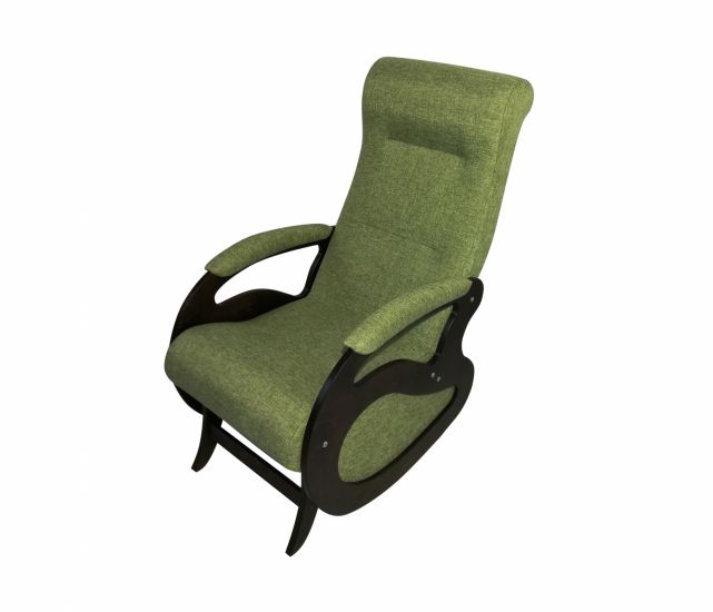 Кресло качалка Маятник-Темный орех-Зеленый БИНГО 7