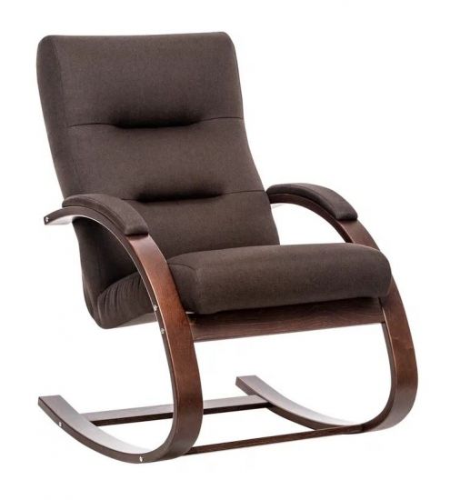 Кресло-качалка Милано | Орех текстура | ткань Малмо 28 |