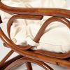 Кресло-качалка MILANO (разборная) - без подушки - ротанг top quality, 58x136x103 см, Pecan (орех) - 7