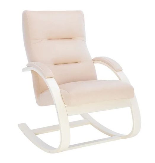 Кресло-качалка Милано (Слоновая кость-ткань V18)