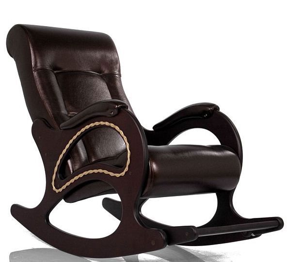 мод_44 (Or.Perlam-120-Венге) Кресло-качалка Темно-коричневый с лозой, шт