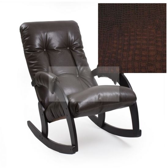 Кресло-качалка Модель 67 (венге-Antik крокодил) коричневый
