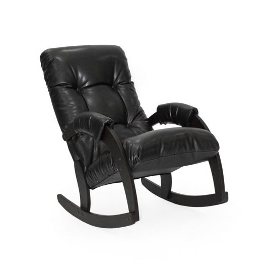Кресло-качалка Модель 67 (венге-Vegas lite Black) Черный