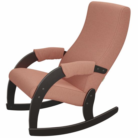 Кресло-качалка Модель 67М Ткань руна корал, Каркас венге