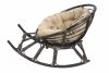 Кресло -качалка на полозьях Папасан Харли D110 арт.CV-20C 3 уп(1 уп корзина коньяч, 1 уп полозья, 1 - 12