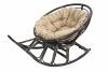 Кресло -качалка на полозьях Папасан Харли D110 арт.CV-20C 3 уп(1 уп корзина коньяч, 1 уп полозья, 1 - 7
