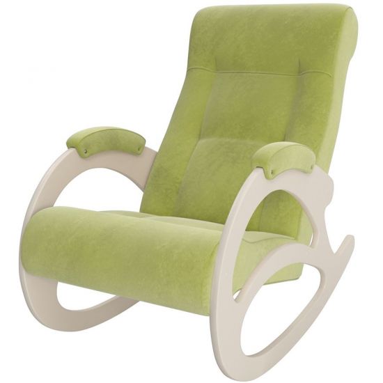 Кресло-качалка Орион 4 | Дуб шампань | Без лозы | ткань Verona Apple Green |