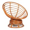 Кресло-качалка PAPASAN-ПАПАСАН w 23-01 B -с подушкой- 115х78х104 см, Cognac (коньяк), ткань Оранжевы - 10
