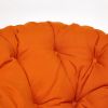 Кресло-качалка PAPASAN-ПАПАСАН w 23-01 B -с подушкой- 115х78х104 см, Cognac (коньяк), ткань Оранжевы - 4