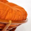 Кресло-качалка PAPASAN-ПАПАСАН w 23-01 B -с подушкой- 115х78х104 см, Cognac (коньяк), ткань Оранжевы - 6
