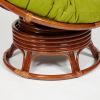 Кресло-качалка PAPASAN-ПАПАСАН w 23-01 B -с подушкой- 115х78х104 см, Pecan (орех), флок Олива, 23 - 11