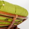 Кресло-качалка PAPASAN-ПАПАСАН w 23-01 B -с подушкой- 115х78х104 см, Pecan (орех), флок Олива, 23 - 15