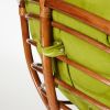Кресло-качалка PAPASAN-ПАПАСАН w 23-01 B -с подушкой- 115х78х104 см, Pecan (орех), флок Олива, 23 - 6