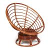 Кресло-качалка PAPASAN-ПАПАСАН w 23-01 B -с подушкой- 115х78х104 см, Pecan (орех), флок Олива, 23 - 7