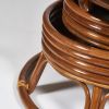 Кресло-качалка PAPASAN-ПАПАСАН w 23-01 B -с подушкой- 115х78х104 см, Pecan (орех), ткань Оранжевый, - 3