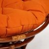 Кресло-качалка PAPASAN-ПАПАСАН w 23-01 B -с подушкой- 115х78х104 см, Pecan (орех), ткань Оранжевый, - 6