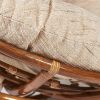 Кресло-качалка PAPASAN-ПАПАСАН w 23-01 B -с подушкой- 115х78х104 см, Pecan (орех), ткань Старт - 11