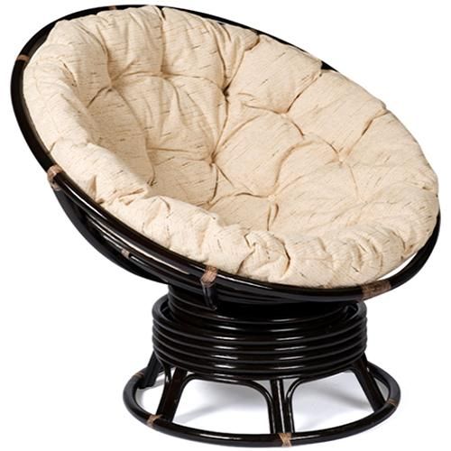 Кресло-качалка "PAPASAN" w 23-01 B - без подушки - Antique brown (античный черно-коричневый)