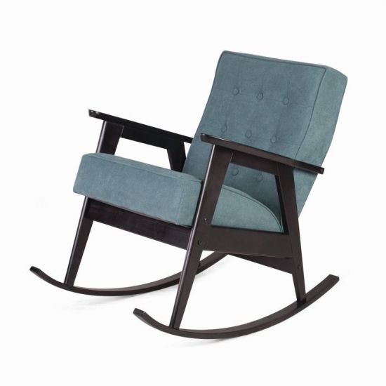Кресло-качалка РЕТРО (венге - 09 - бирюзовый)