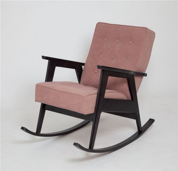 Кресло-качалка РЕТРО (венге - RS 12 - розовый)