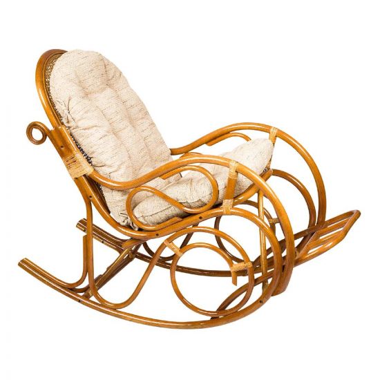 Кресло-качалка с подножкой, 05-11 К (подушка рогожка)