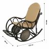 Кресло -качалка Сантьяго арт.CV-SB10 (1кор.+мягк.эл.) каркас коричневый, сиденье бежевое) - 10