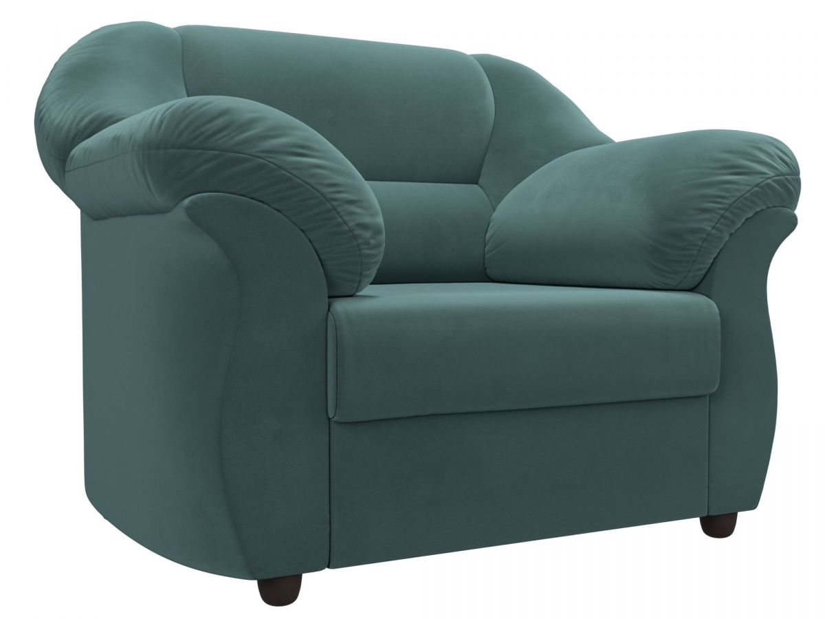 109607 Кресло Карнелла | велюр | бирюзовый