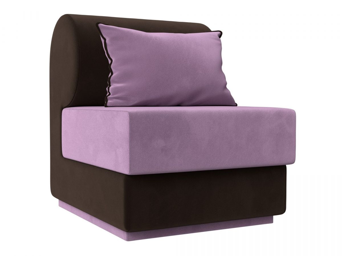 116361 Кресло Кипр | микровельвет | сиреневый, коричневый