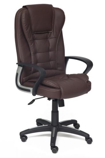 Кресло BARON кож-зам, коричневый-коричневый перфорированный, 36-36-36-36-06