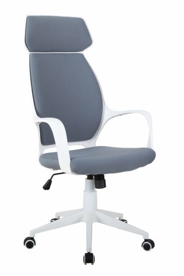 Кресло GRACE белый, ткань, т.-серый, 60