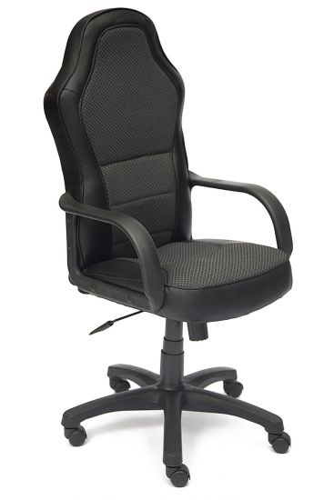 Кресло KAPPA кож-зам-ткань, черный-серый, 36-6-15-1
