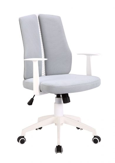 Кресло LITE белый, ткань, серый, 53