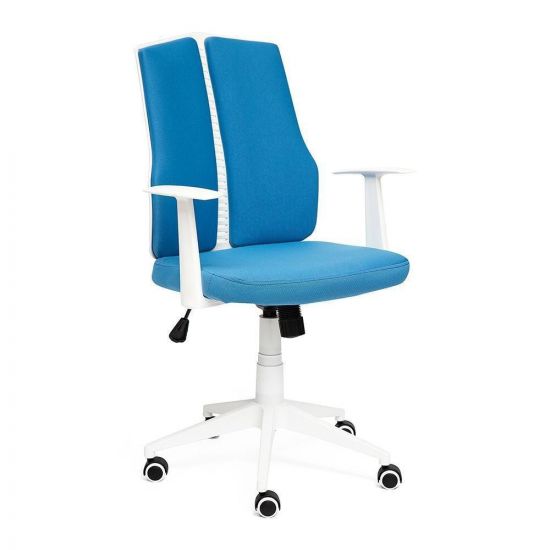 Кресло LITE белый, ткань, синий, 281