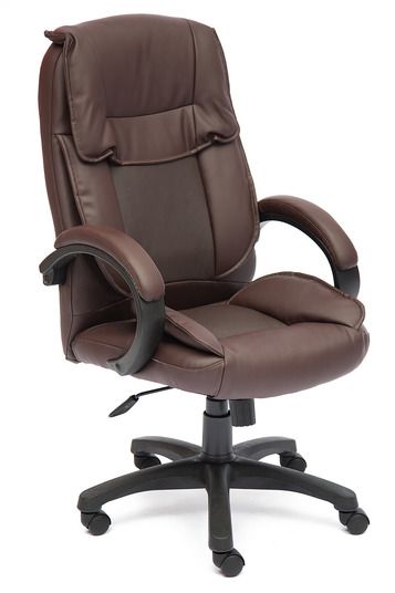 Кресло OREON кож-зам, коричневый-коричневый перфорированный, 36-36-36-36-06