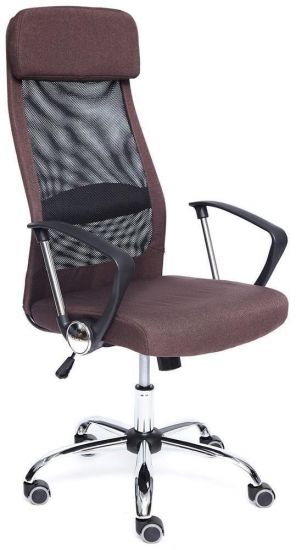 Кресло PROFIT ткань, коричневый-черный