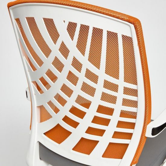 Кресло RAY ткань-сетка, серый 341 -оранжевый D09